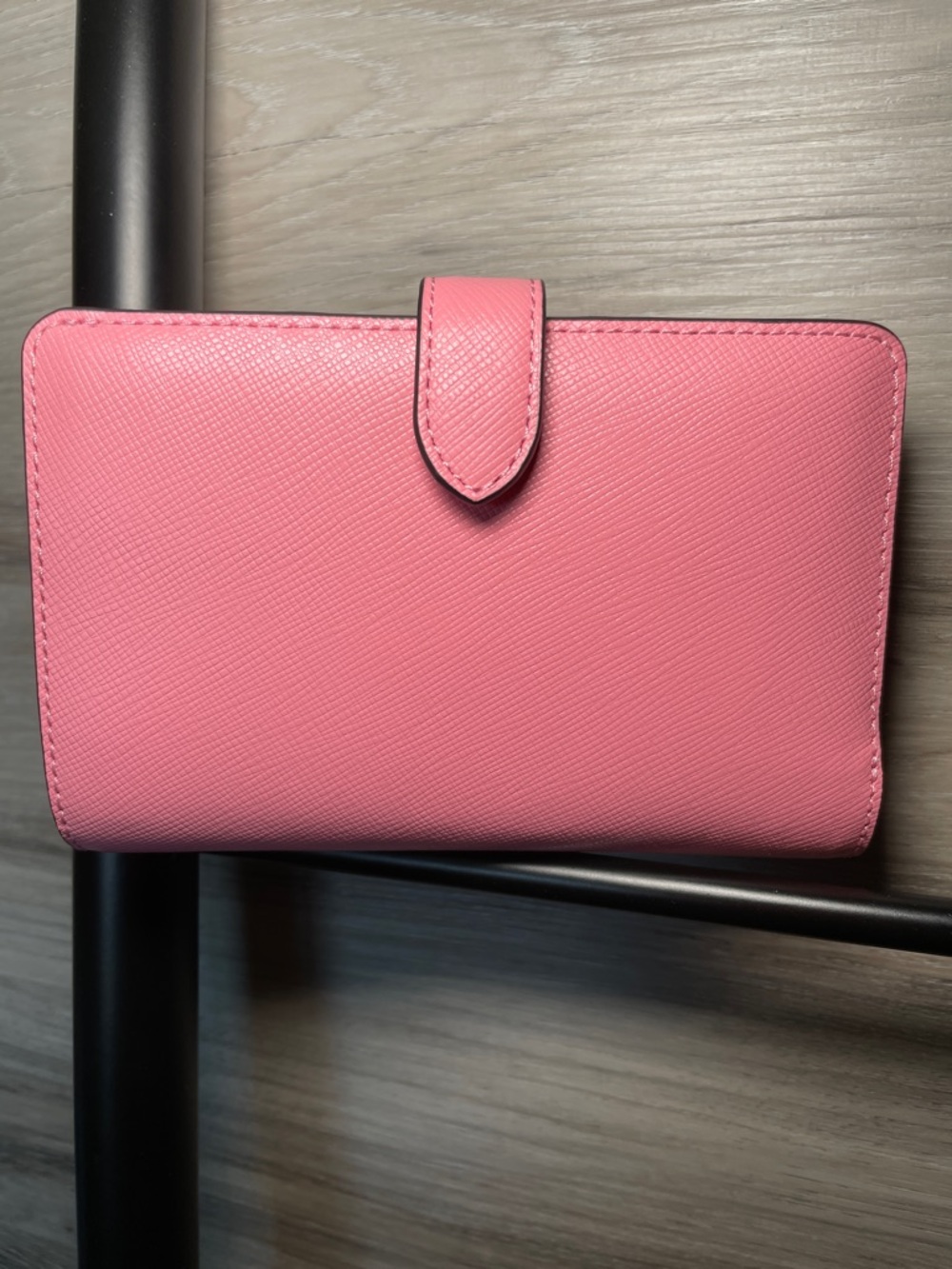 NWT- Women's Kate Spade Saffiano Leather Medium Bifold Wallet, Grapefruit Soda - Picture 3 of 8